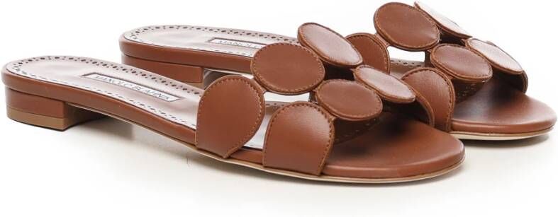 Manolo Blahnik Haribalmuflat Stijlvolle Damesschoenen Brown Dames