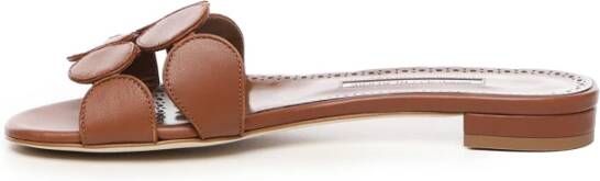 Manolo Blahnik Haribalmuflat Stijlvolle Damesschoenen Brown Dames