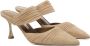 Manolo Blahnik Katoen Elastan Sandalen Beige Dames - Thumbnail 6