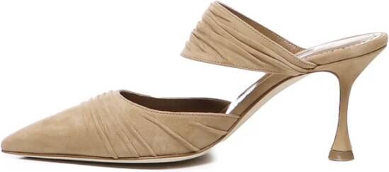 Manolo Blahnik Heeled Mules Beige Dames