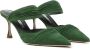 Manolo Blahnik Katoen Elastan Sandalen Green Dames - Thumbnail 6