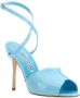 Manolo Blahnik Blauwe Leren Sandalen met Verstelbare Gespsluiting Blue Dames - Thumbnail 10