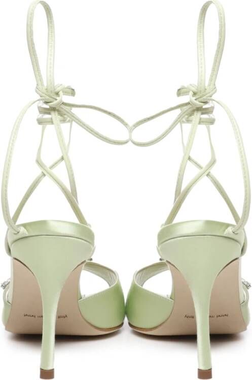 Manolo Blahnik Katoen Elastan Sandalen Green Dames