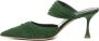 Manolo Blahnik Katoen Elastan Sandalen Green Dames - Thumbnail 4