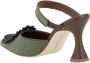 Manolo Blahnik Kralenapplicatie Raffia Flare Hiel Pumps Green Dames - Thumbnail 7