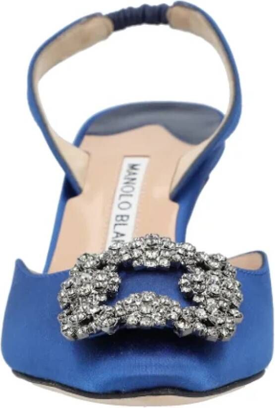 Manolo Blahnik Leather heels Blue Dames