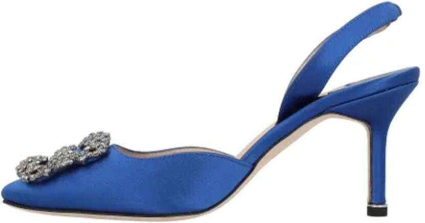 Manolo Blahnik Leather heels Blue Dames