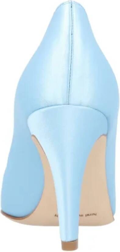 Manolo Blahnik Leather heels Blue Dames