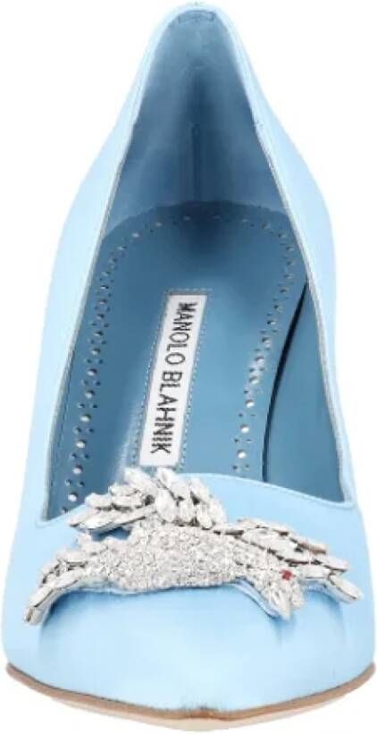 Manolo Blahnik Leather heels Blue Dames