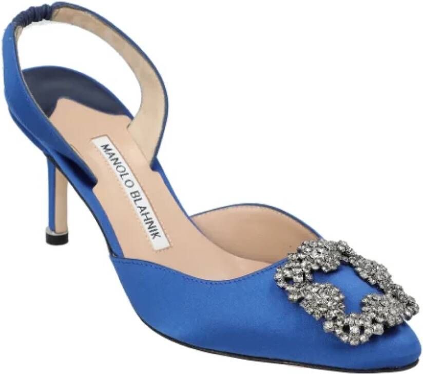 Manolo Blahnik Leather heels Blue Dames