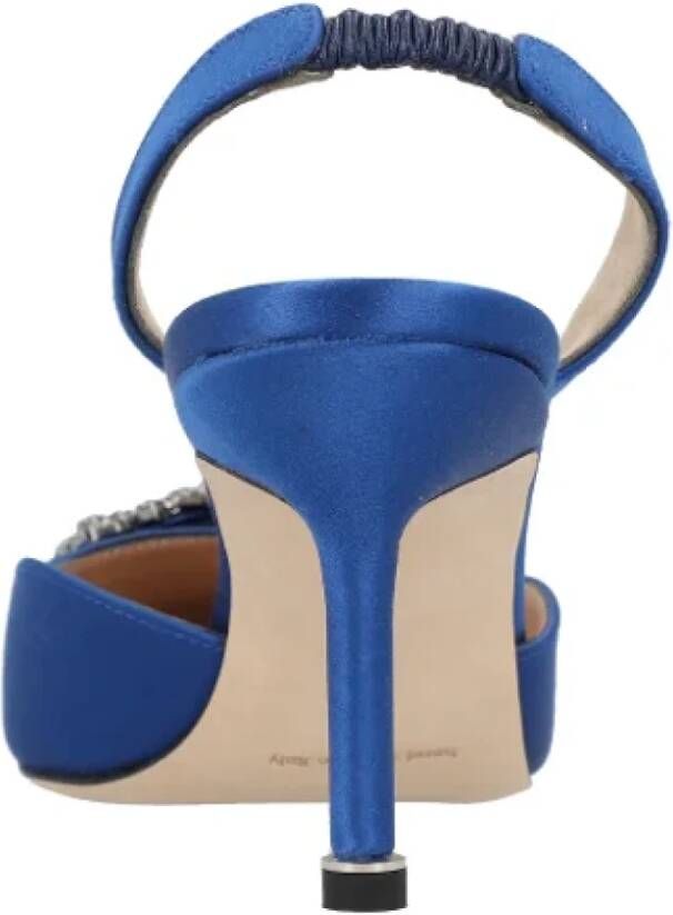 Manolo Blahnik Leather heels Blue Dames