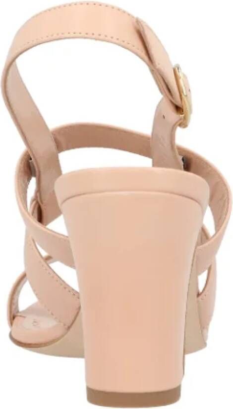 Manolo Blahnik Leather sandals Beige Dames