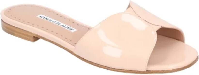 Manolo Blahnik Leather sandals Beige Dames