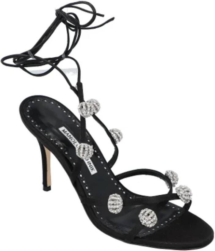 Manolo Blahnik Leather sandals Black Dames