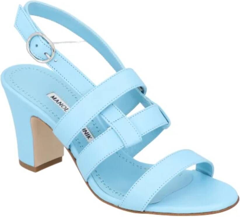 Manolo Blahnik Leather sandals Blue Dames