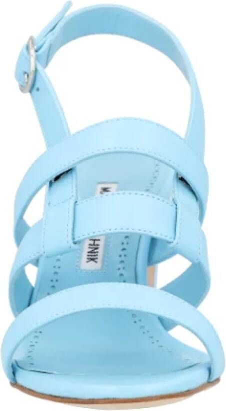 Manolo Blahnik Leather sandals Blue Dames