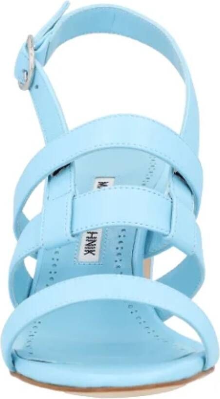 Manolo Blahnik Leather sandals Blue Dames