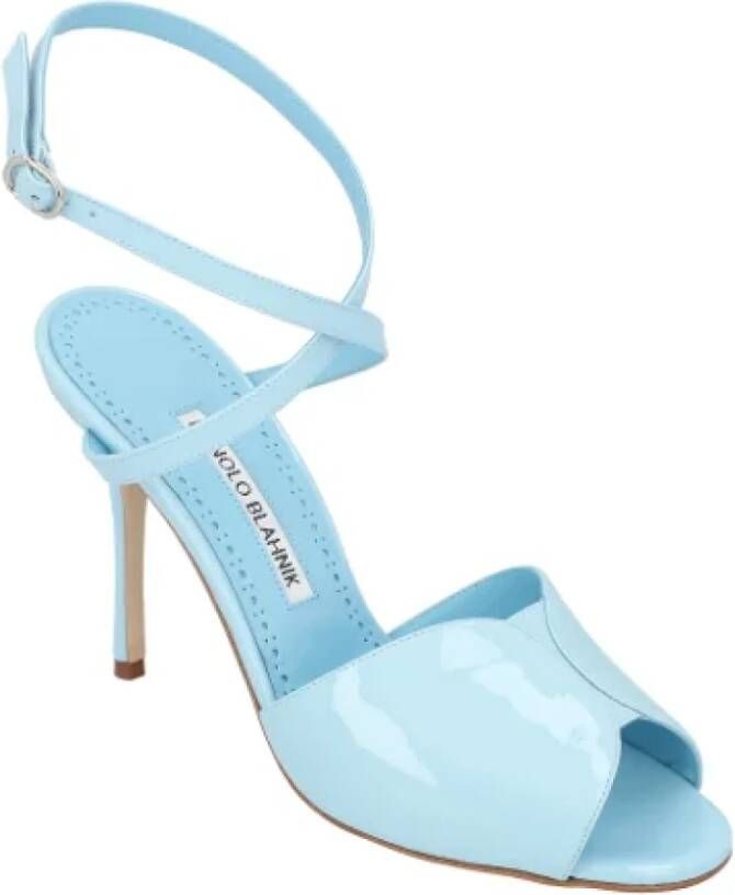 Manolo Blahnik Leather sandals Blue Dames