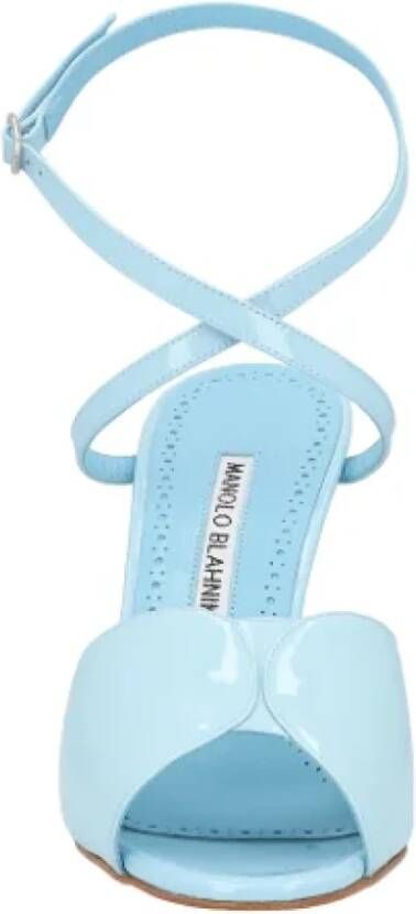 Manolo Blahnik Leather sandals Blue Dames