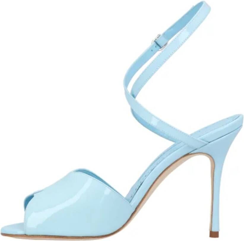 Manolo Blahnik Leather sandals Blue Dames