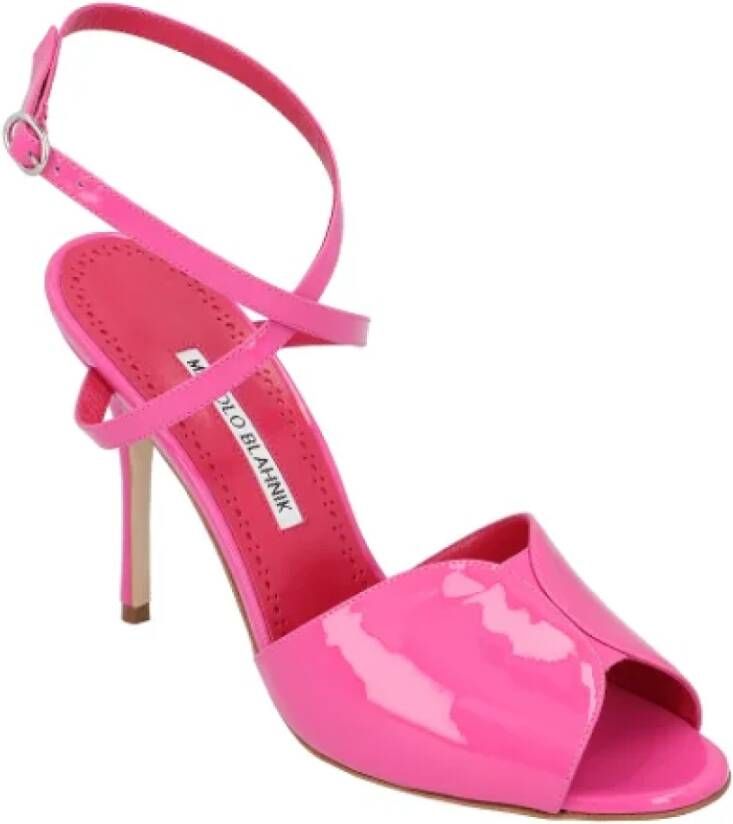 Manolo Blahnik Leather sandals Pink Dames