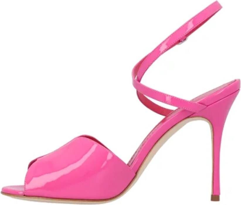 Manolo Blahnik Leather sandals Pink Dames