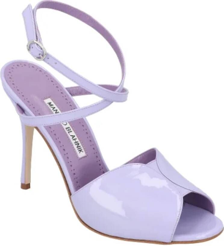 Manolo Blahnik Leather sandals Purple Dames