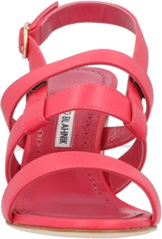 Manolo Blahnik Leather sandals Red Dames