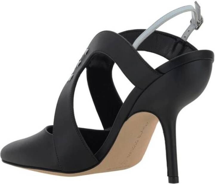 Manolo Blahnik Leren Stiletto Hak Pumps Black Dames