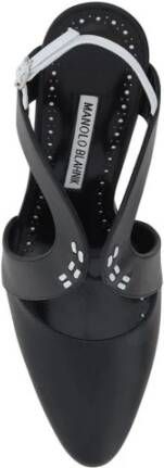 Manolo Blahnik Leren Stiletto Hak Pumps Black Dames