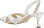 Manolo Blahnik Mesh Detail Slingback Stiletto Pumps White Dames - Thumbnail 3