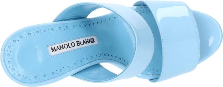 Manolo Blahnik Met hak helder blauw Blue Dames