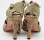 Manolo Blahnik Pre-owned Canvas heels Beige Dames - Thumbnail 4