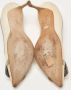 Manolo Blahnik Pre-owned Canvas heels Beige Dames - Thumbnail 5