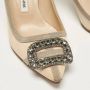 Manolo Blahnik Pre-owned Canvas heels Beige Dames - Thumbnail 6