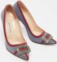 Manolo Blahnik Pre-owned Canvas heels Gray Dames - Thumbnail 4