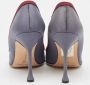 Manolo Blahnik Pre-owned Canvas heels Gray Dames - Thumbnail 5