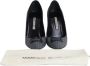 Manolo Blahnik Pre-owned Cotton heels Gray Dames - Thumbnail 8