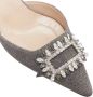 Manolo Blahnik Pre-owned Cotton heels Gray Dames - Thumbnail 2