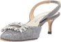 Manolo Blahnik Pre-owned Cotton heels Gray Dames - Thumbnail 5