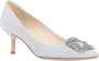 Manolo Blahnik Pre-owned Cotton heels Gray Dames - Thumbnail 2