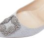 Manolo Blahnik Pre-owned Cotton heels Gray Dames - Thumbnail 3