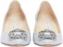 Manolo Blahnik Pre-owned Cotton heels Gray Dames - Thumbnail 4