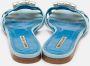 Manolo Blahnik Pre-owned Fabric flats Blue Dames - Thumbnail 4