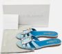 Manolo Blahnik Pre-owned Fabric flats Blue Dames - Thumbnail 8