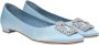 Manolo Blahnik Pre-owned Fabric flats Blue Dames - Thumbnail 4