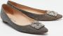 Manolo Blahnik Pre-owned Fabric flats Gray Dames - Thumbnail 3