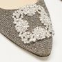 Manolo Blahnik Pre-owned Fabric flats Gray Dames - Thumbnail 7