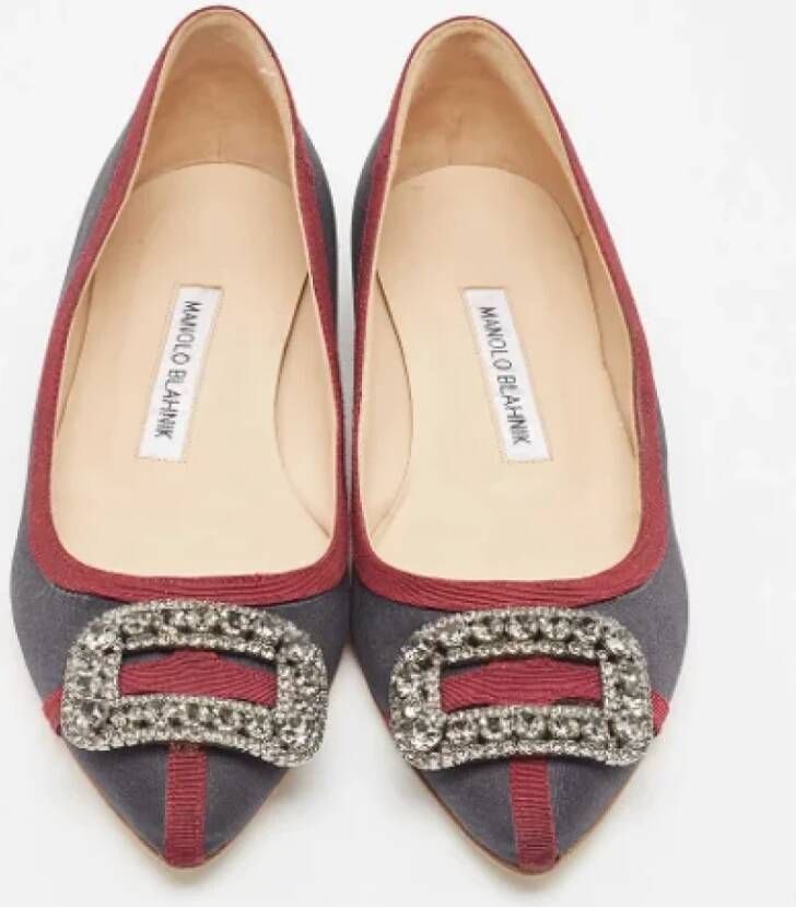 Manolo Blahnik Pre-owned Fabric flats Multicolor Dames