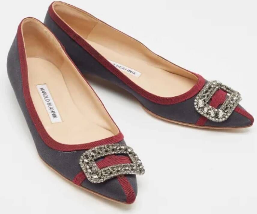 Manolo Blahnik Pre-owned Fabric flats Multicolor Dames